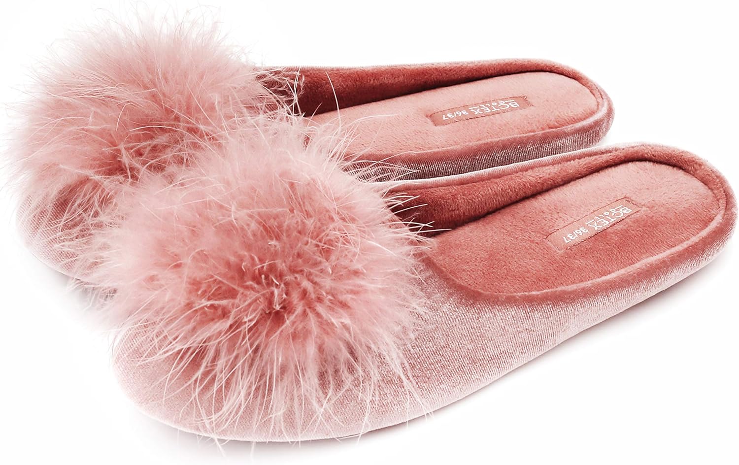 Women's Cozy Velvet Memory Foam House Slipper, Ladies Fuzzy Bedroom Slipper Non-slip Sole