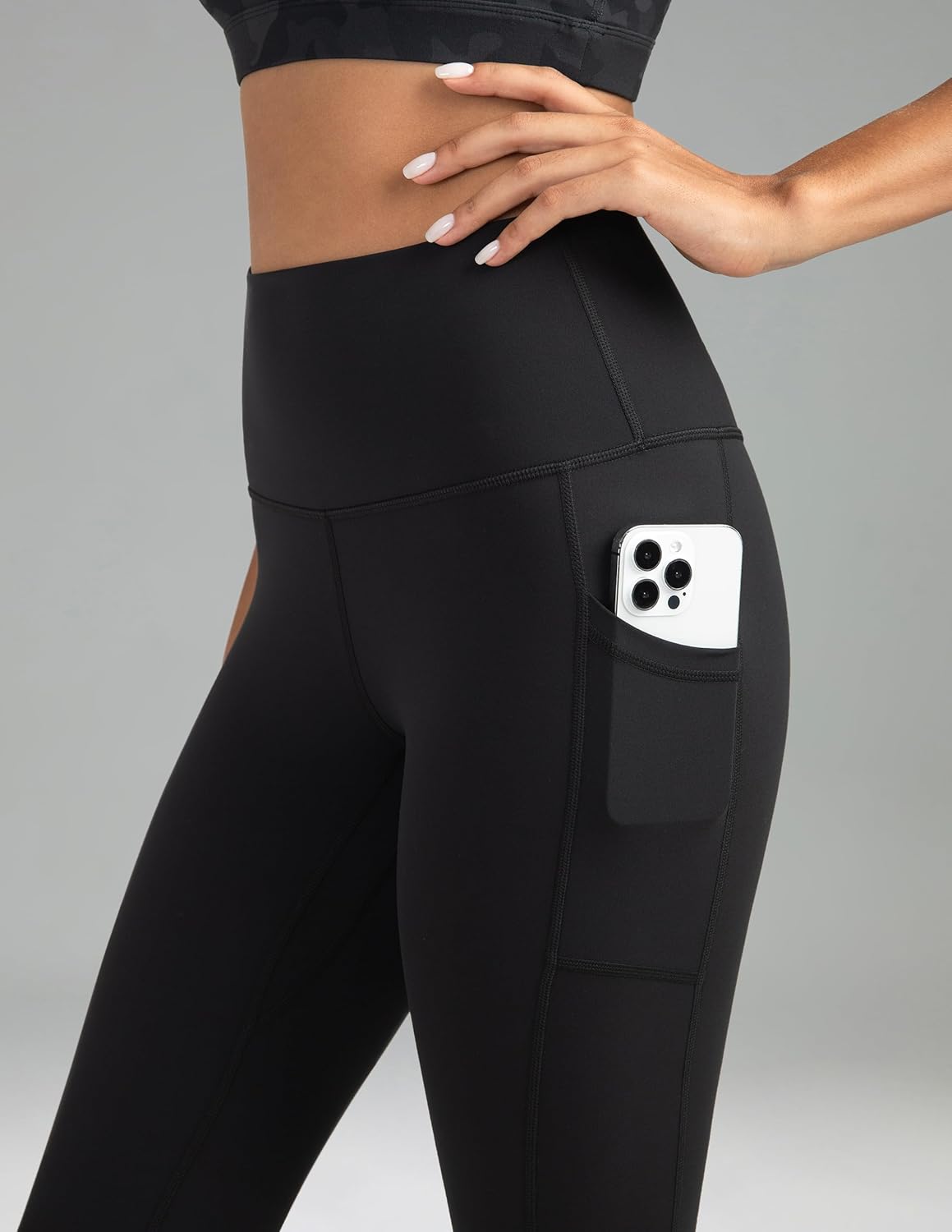 Women's High Waisted Yoga Pants 7/8 Length Leggings with Pockets - Image 3