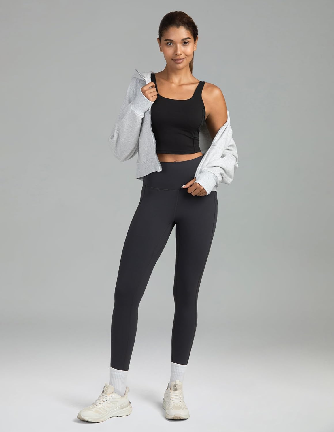 Women's High Waisted Yoga Pants 7/8 Length Leggings with Pockets - Image 7