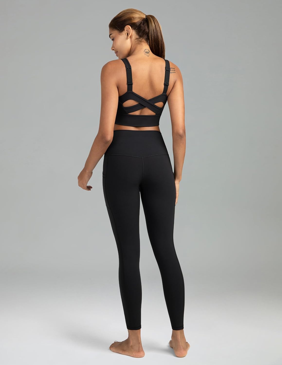 Women's High Waisted Yoga Pants 7/8 Length Leggings with Pockets - Image 8