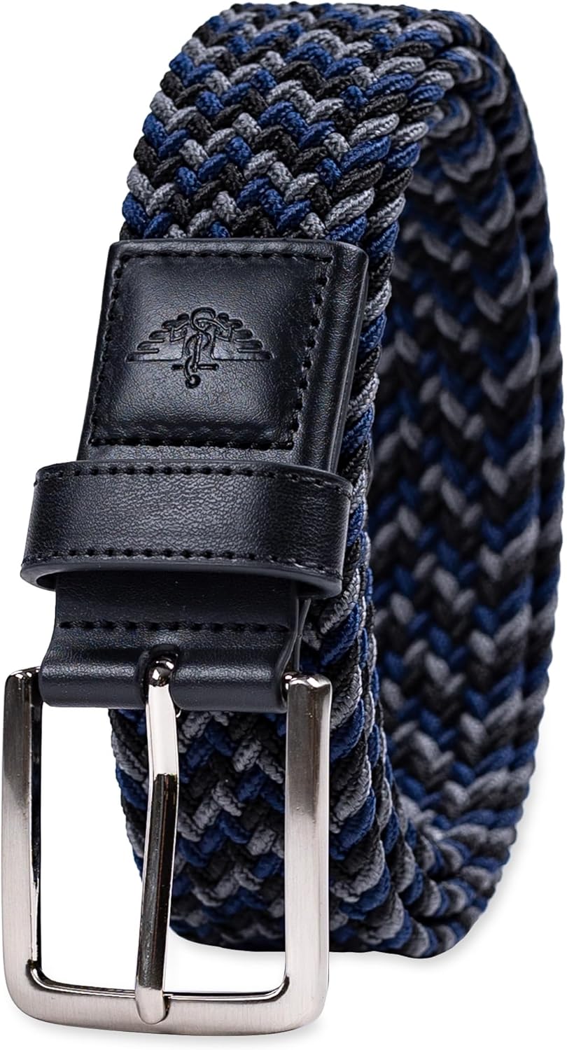 Men's Casual Everyday Braided Fabric Fully Adjustable Web Belt