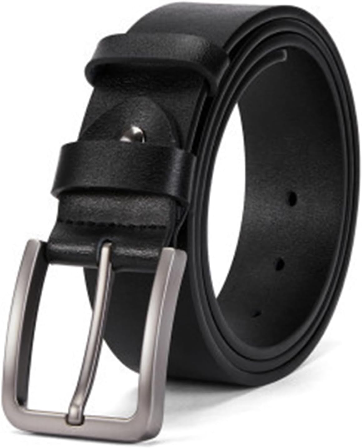 Mens Casual-Leather-Belt Classic-Adjustable Genuine-Leather Waist Strap Every Day Jeans Belts - Image 9