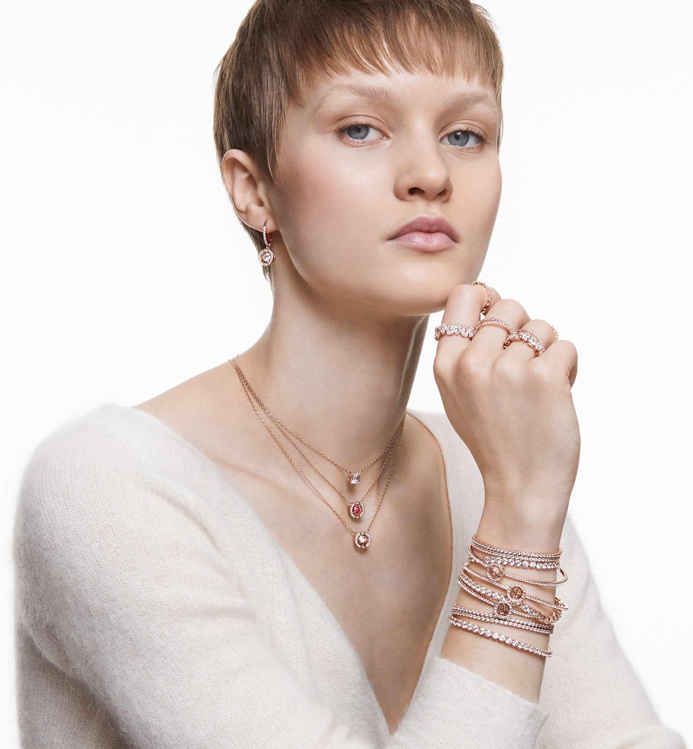 Sparking Dance Crystal Jewelry Collection, Gold Tone & Rose Gold Tone Finish - Image 5